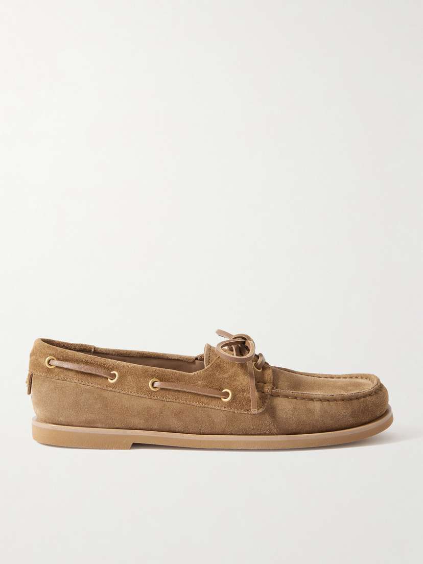 Gianvito Rossi Vandée Suede Boat Shoes