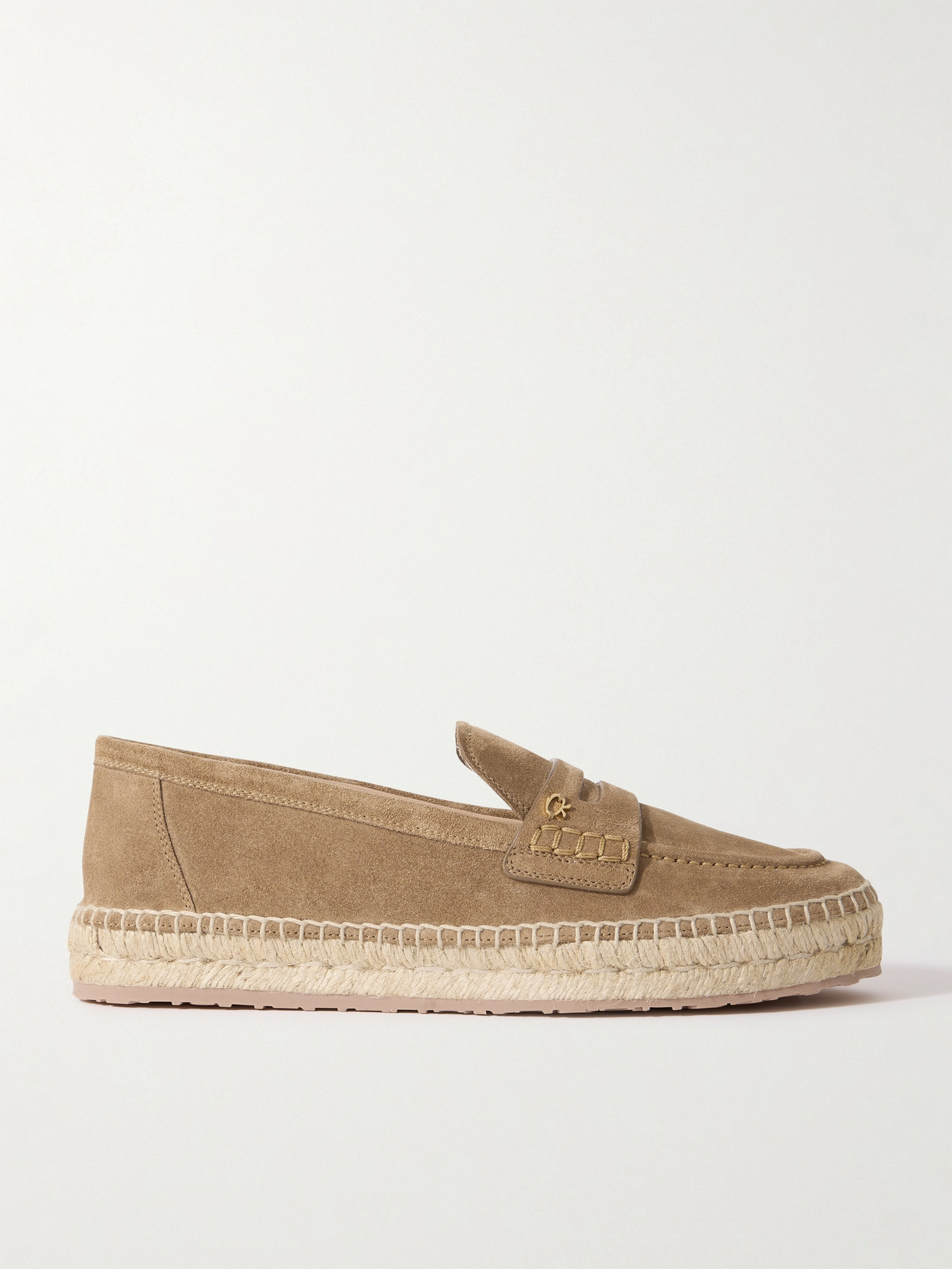 Gianvito Rossi Lido Suede Espadrilles In Brown