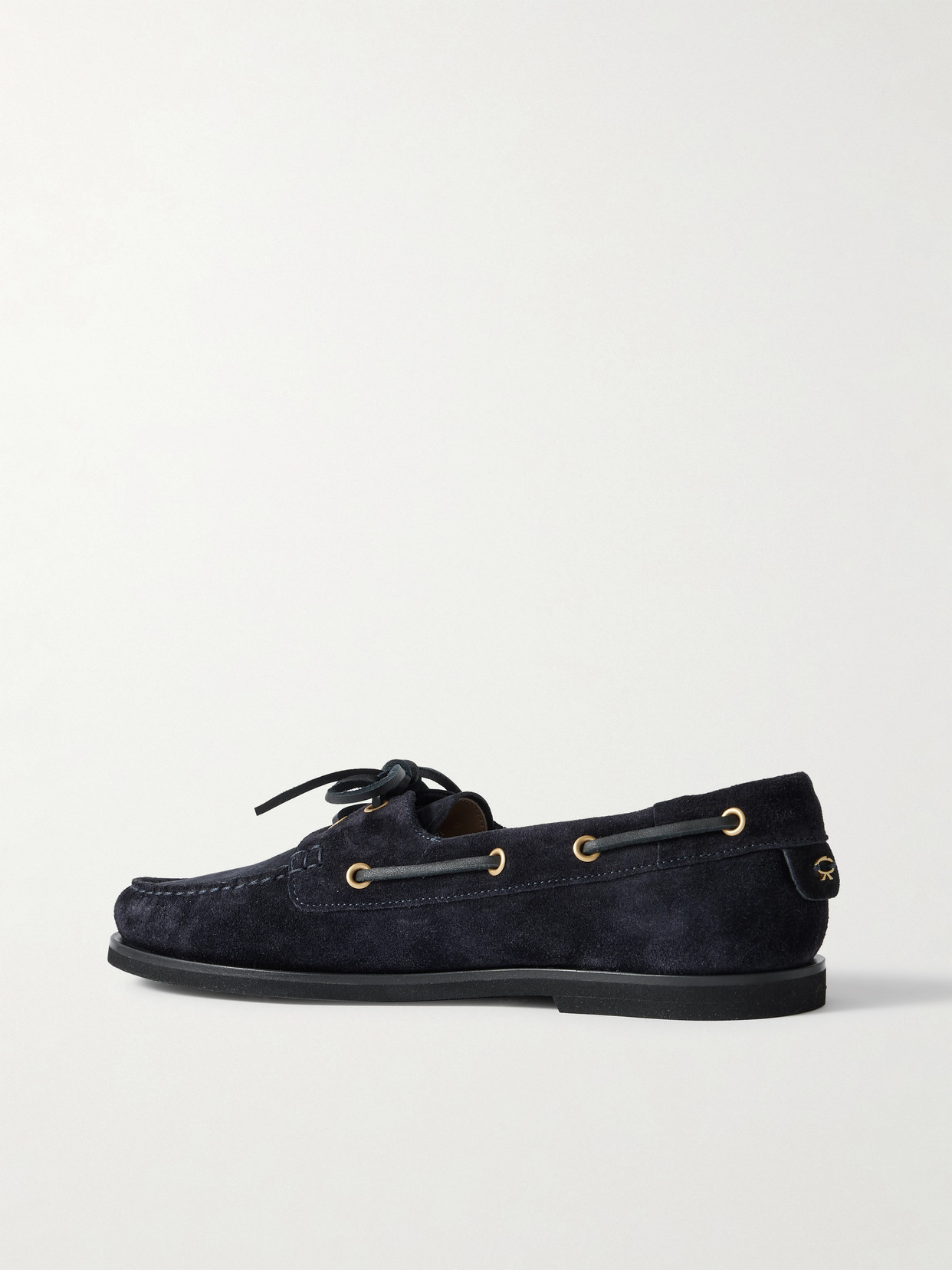 Gianvito Rossi Suede Boat Shoes In Blue