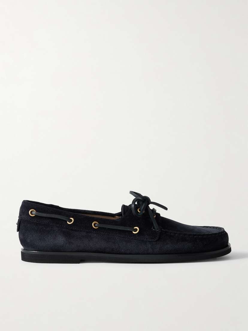 Gianvito Rossi Vandée Suede Boat Shoes