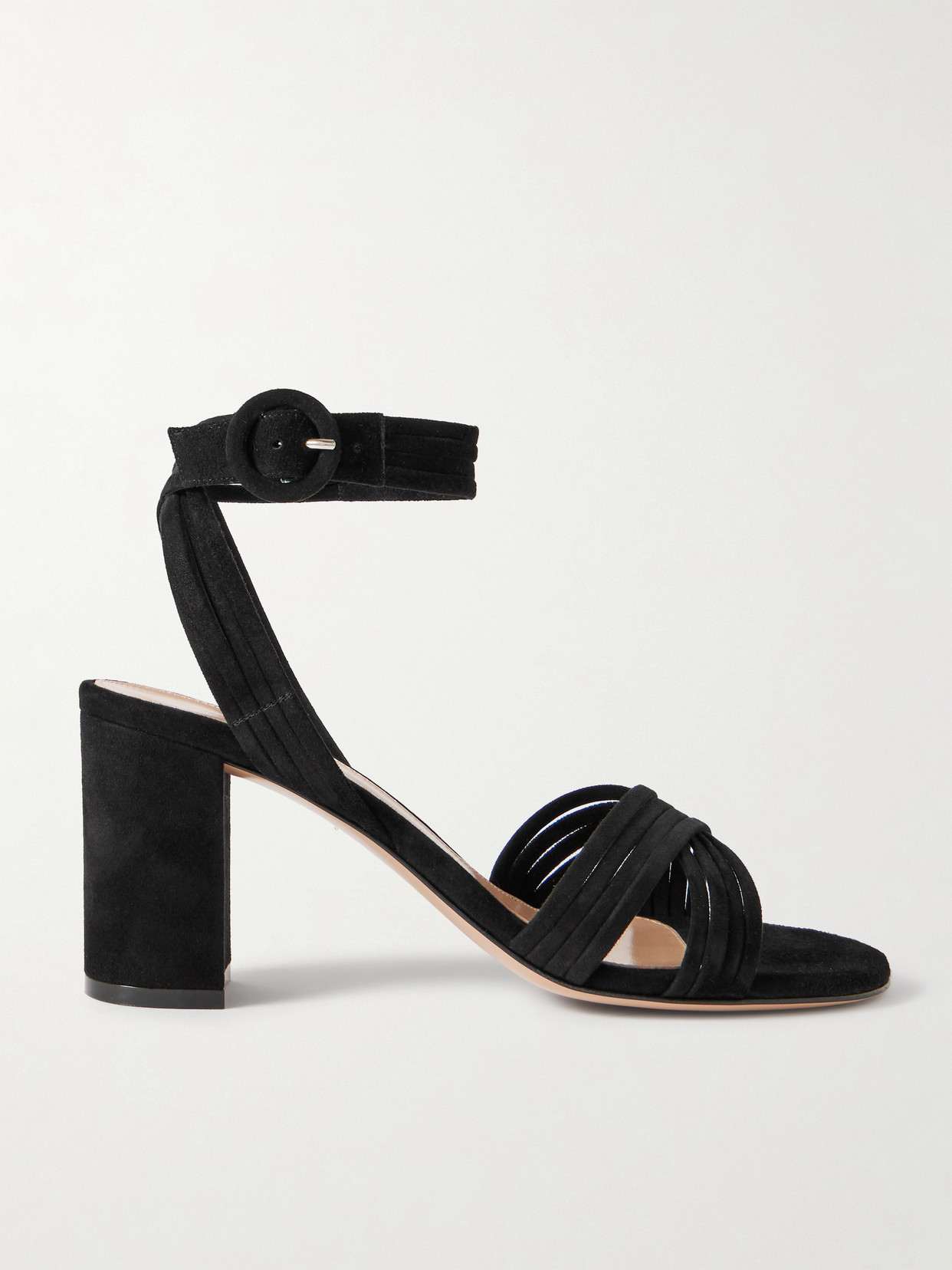 Gianvito Rossi 85 Suede Sandals In Black