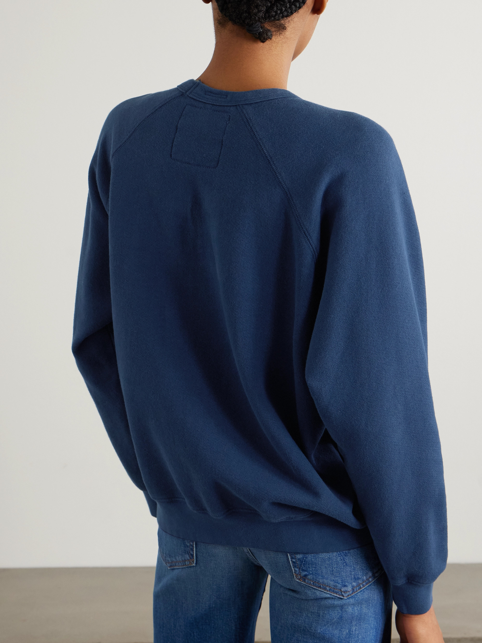 MOTHER + La DoubleJ The Biggie Concert embroidered cotton-jersey sweatshirt thumbnail