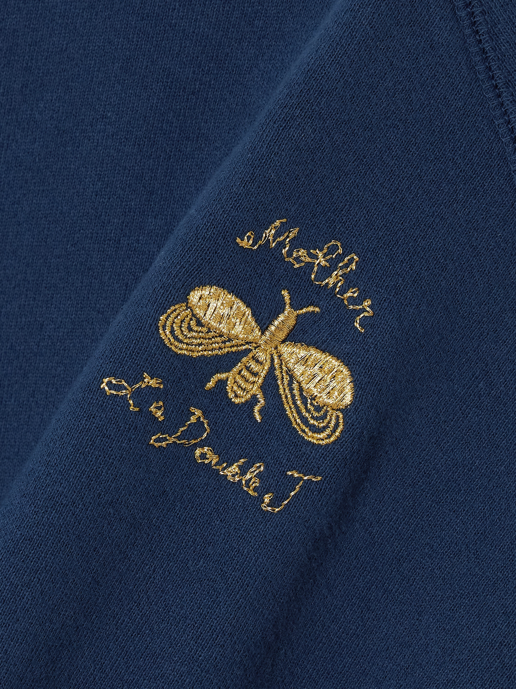 MOTHER + La DoubleJ The Biggie Concert embroidered cotton-jersey sweatshirt thumbnail