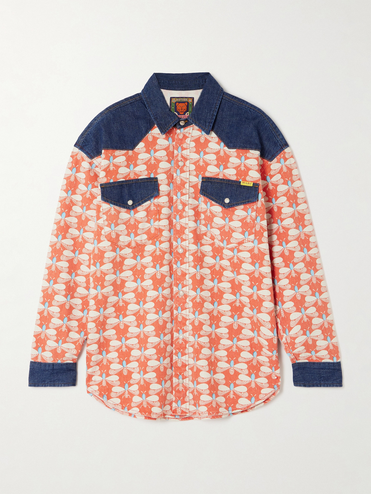 Mother La Doublej X The Tycoon Pull My Petaltail Shirt In Orange