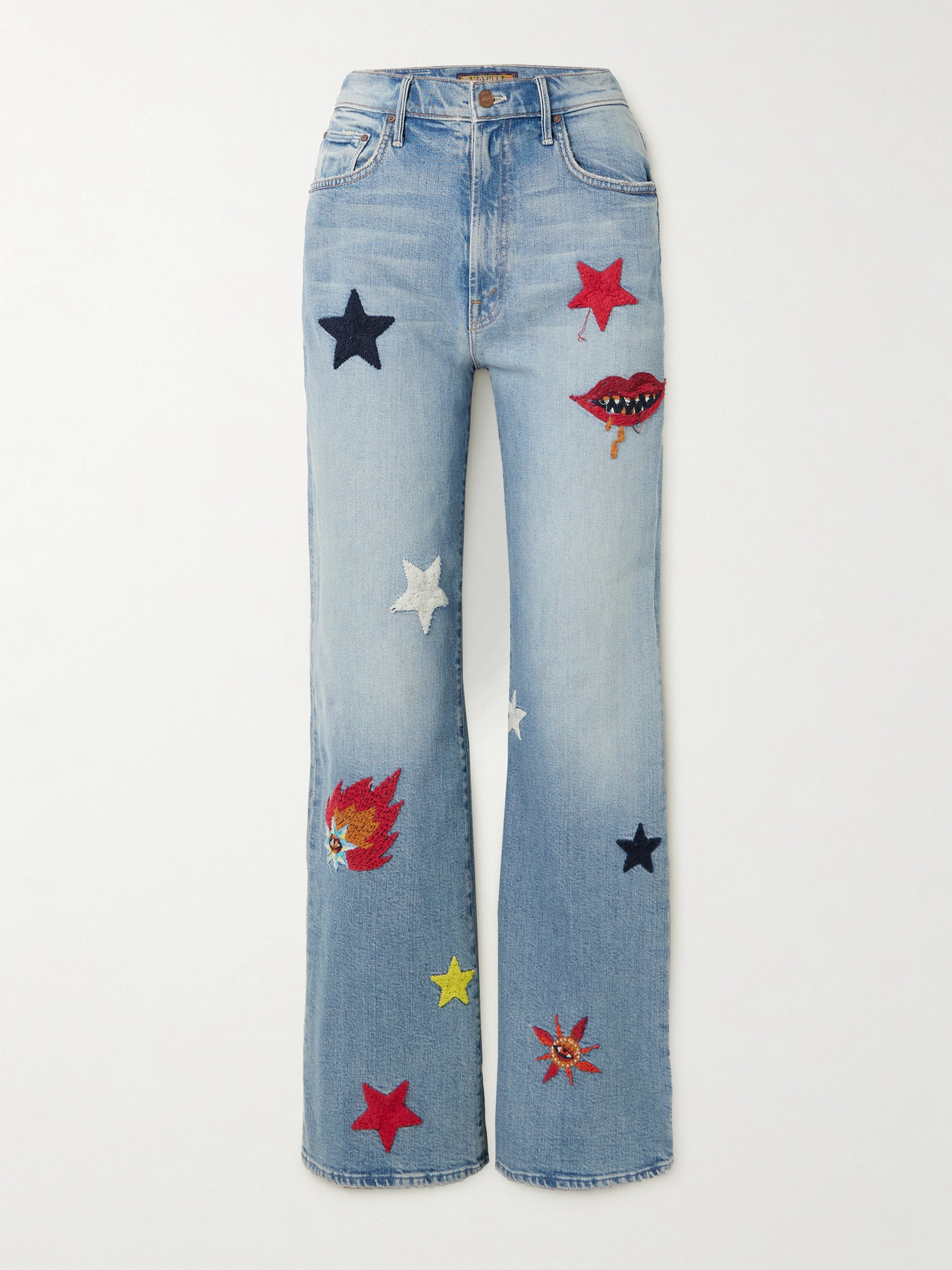 Mother La Doublej X The Maven Sneak Star Of The Show Jeans In Blue