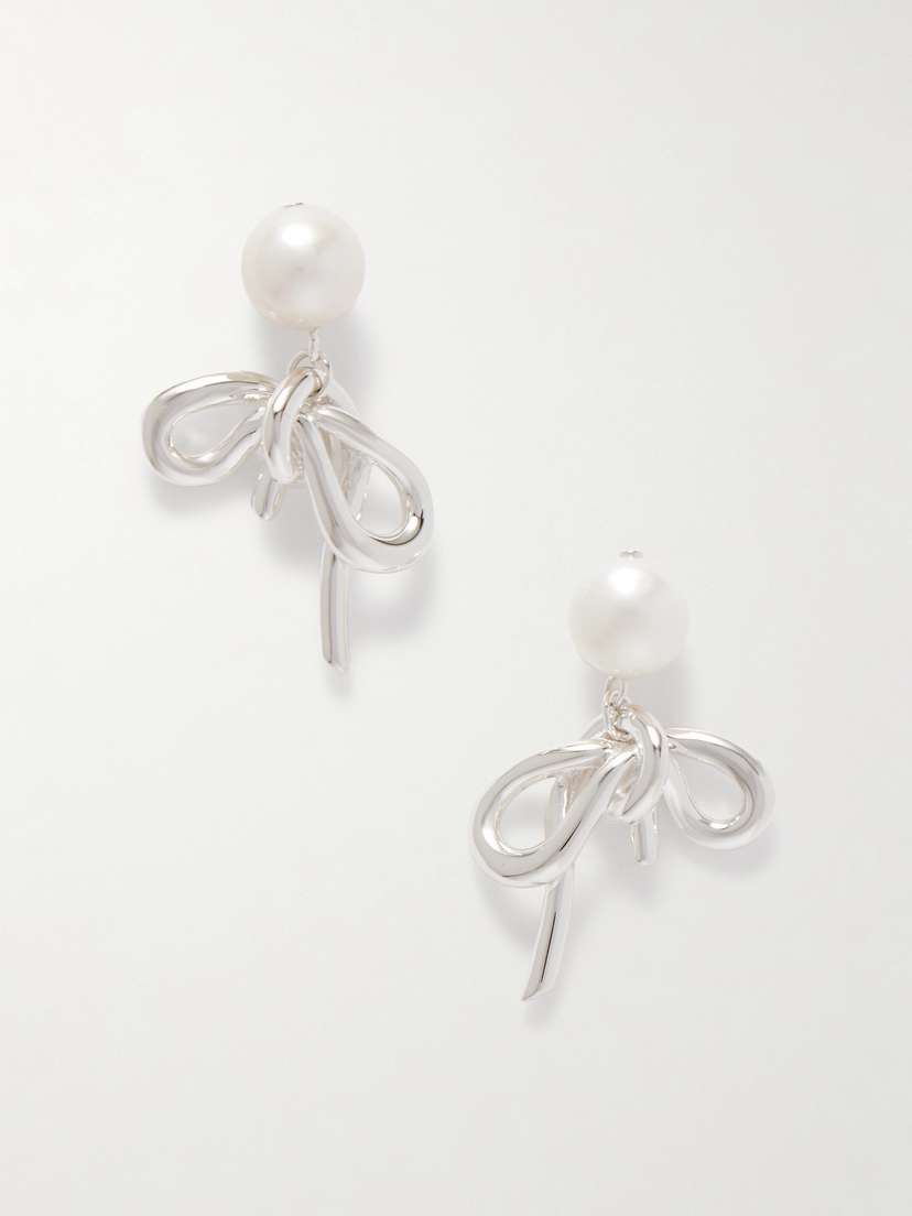 Completedworks Once In A Blue Moon Recycled Silver Pearl Earrings