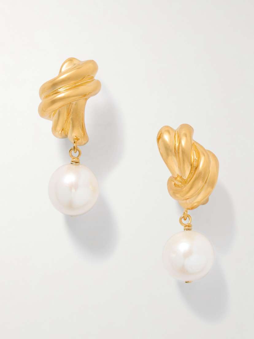 Completedworks Recycled Gold Vermeil Pearl Earrings