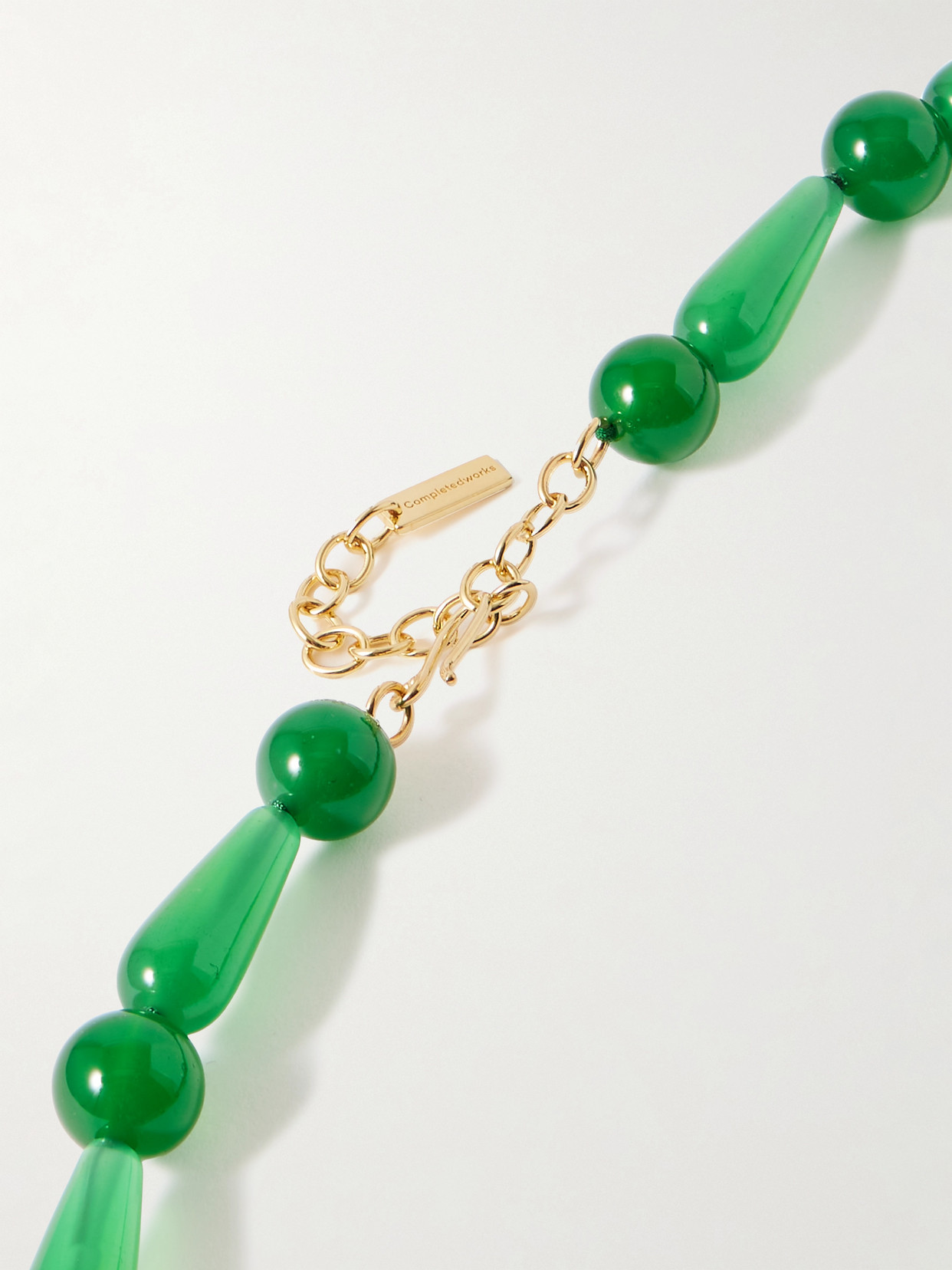 Completedworks The Depths Of Time Recycled Gold Vermeil Chalcedony Necklace In Green