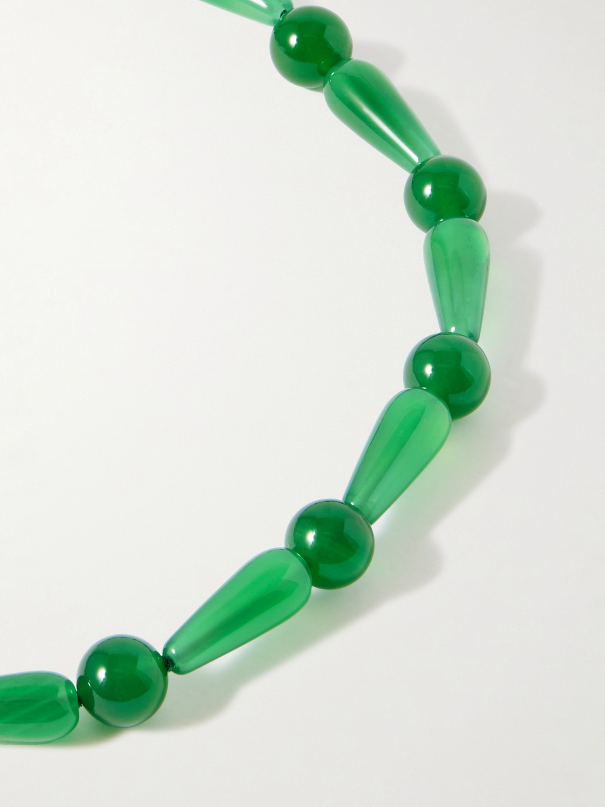 Completedworks The Depths Of Time Recycled Gold Vermeil Chalcedony Necklace In Green
