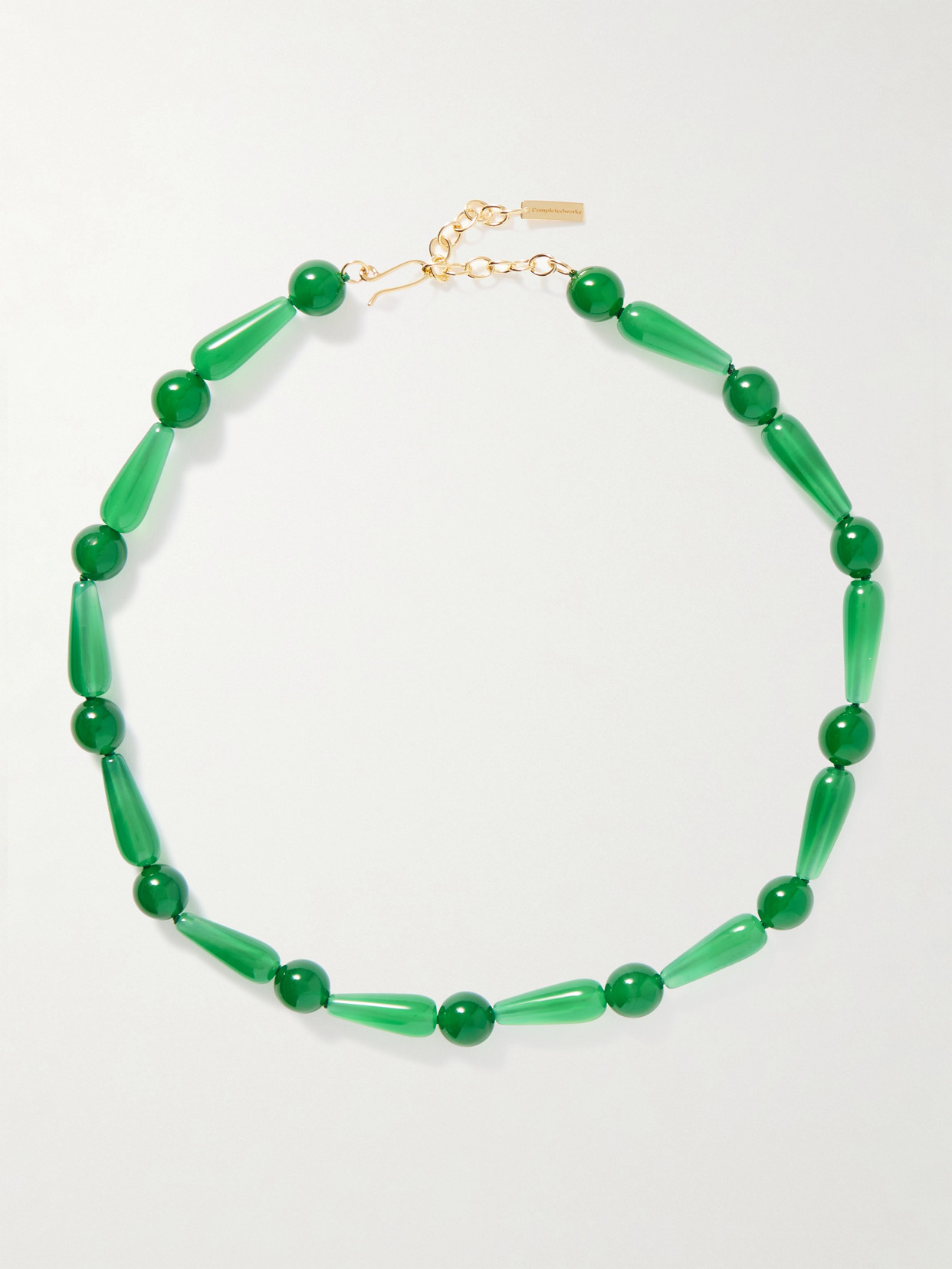 Completedworks The Depths Of Time Recycled Gold Vermeil Chalcedony Necklace In Green
