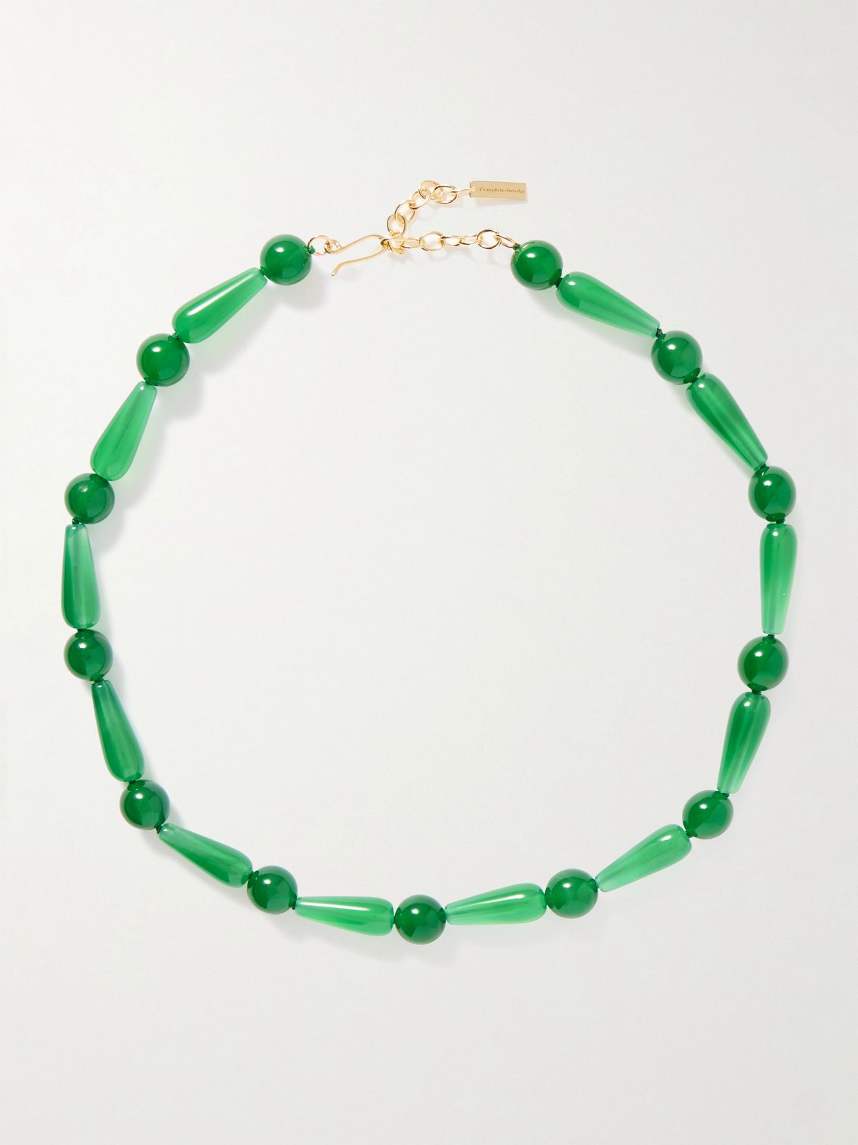 The Depths of Time recycled gold vermeil chalcedony necklace