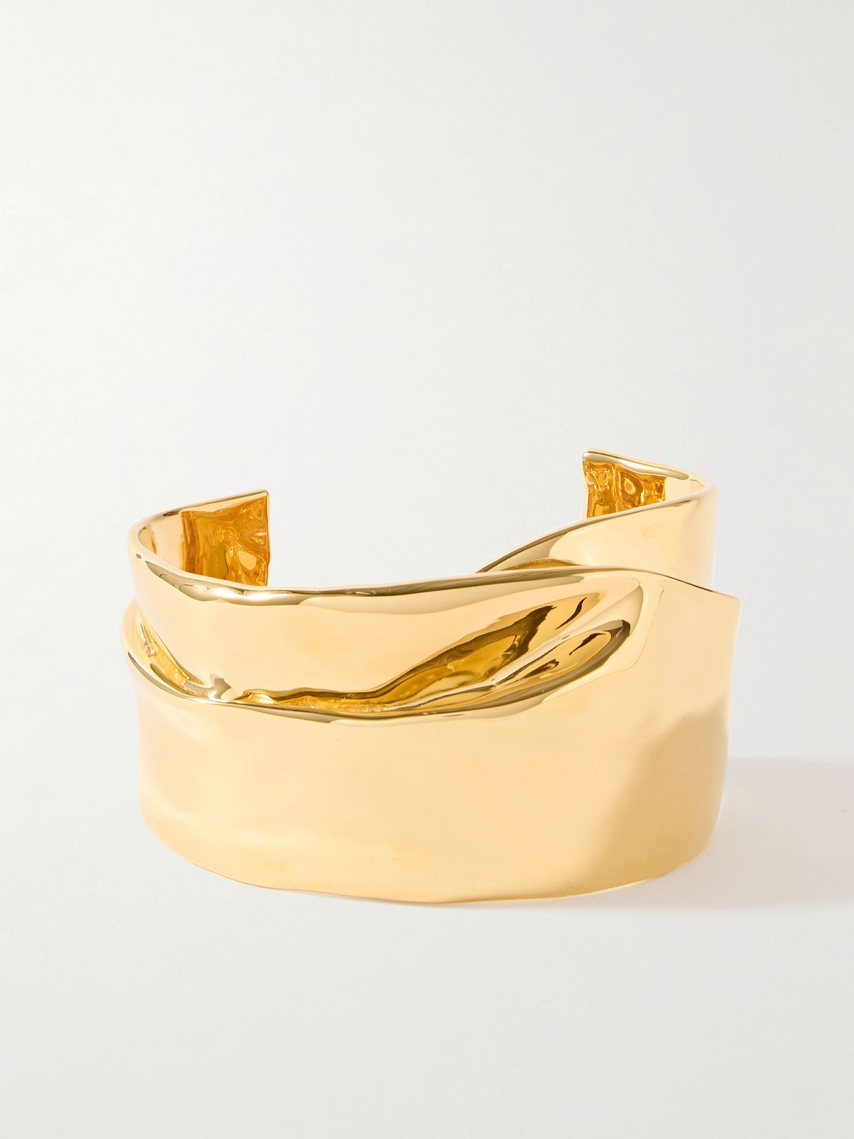 Ridge gold-plated cuff