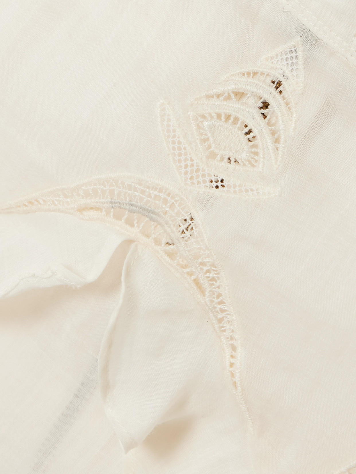 Isabel Marant Leana Ruffled Broderie Anglaise Ramie Camisole