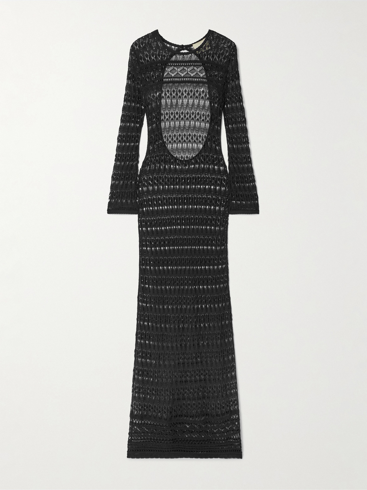 Isabel Marant Paloma Open-back Crocheted Cotton-blend Maxi Dress In Black