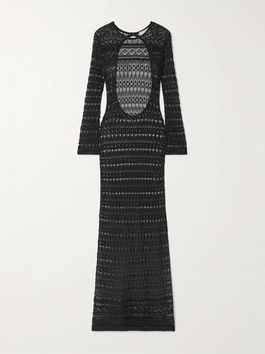 paloma open-back crocheted cotton-blend maxi dress