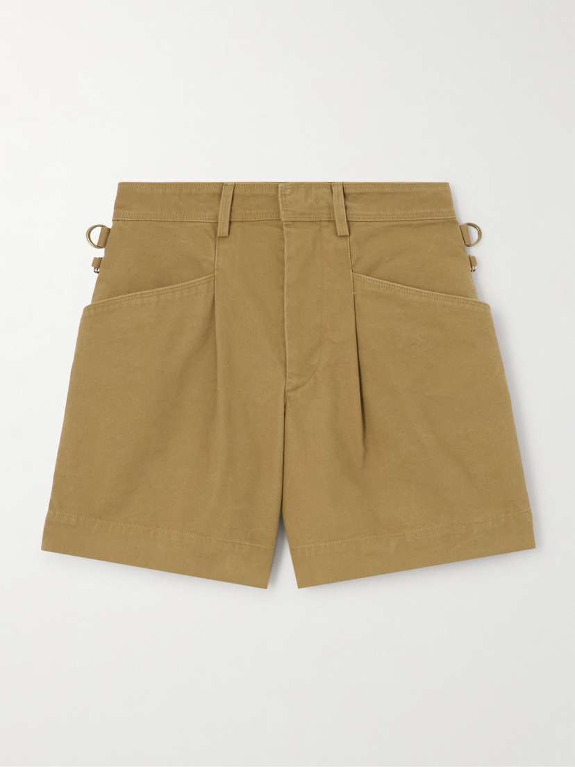 Isabel Marant Fairy Pleated Cotton-canvas Shorts