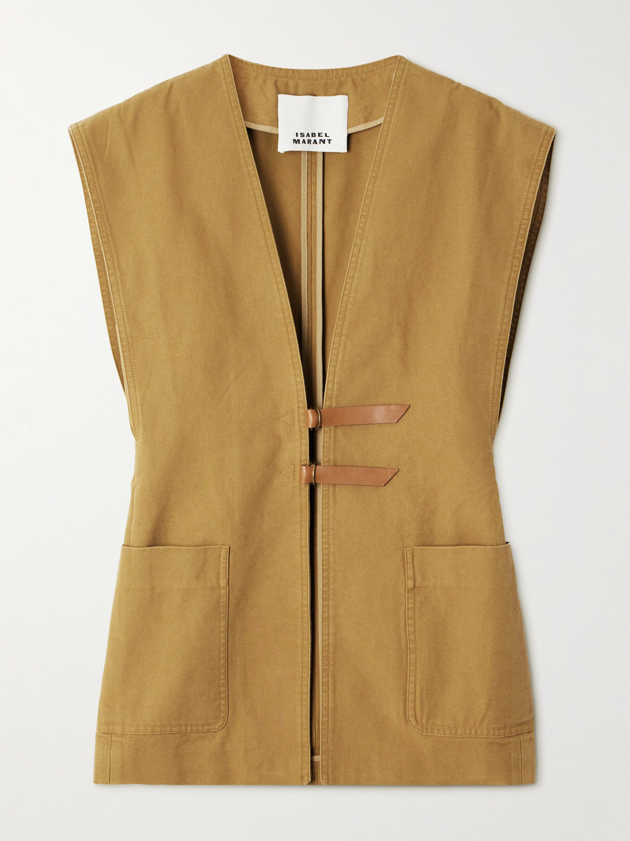 Isabel Marant Vest With Back Seam Detail And Pockets In Brown