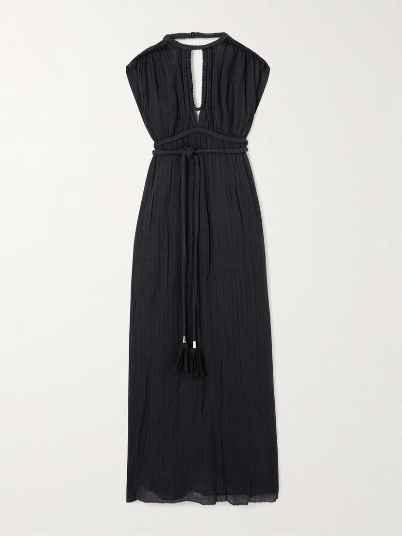 Isabel Marant Joya Open-back Braided Cotton-gauze Maxi Dress
