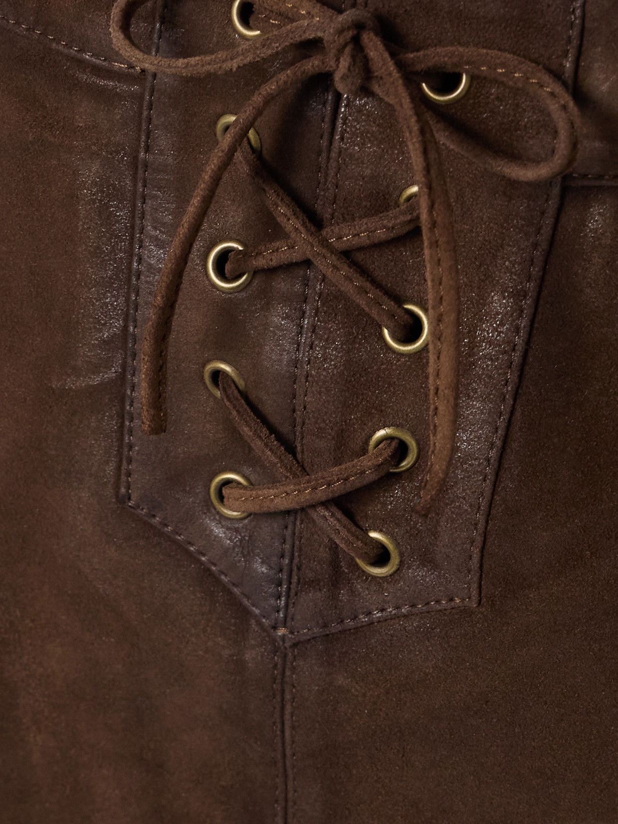 ISABEL MARANT VANEL LACE-UP SUEDE SHORTS