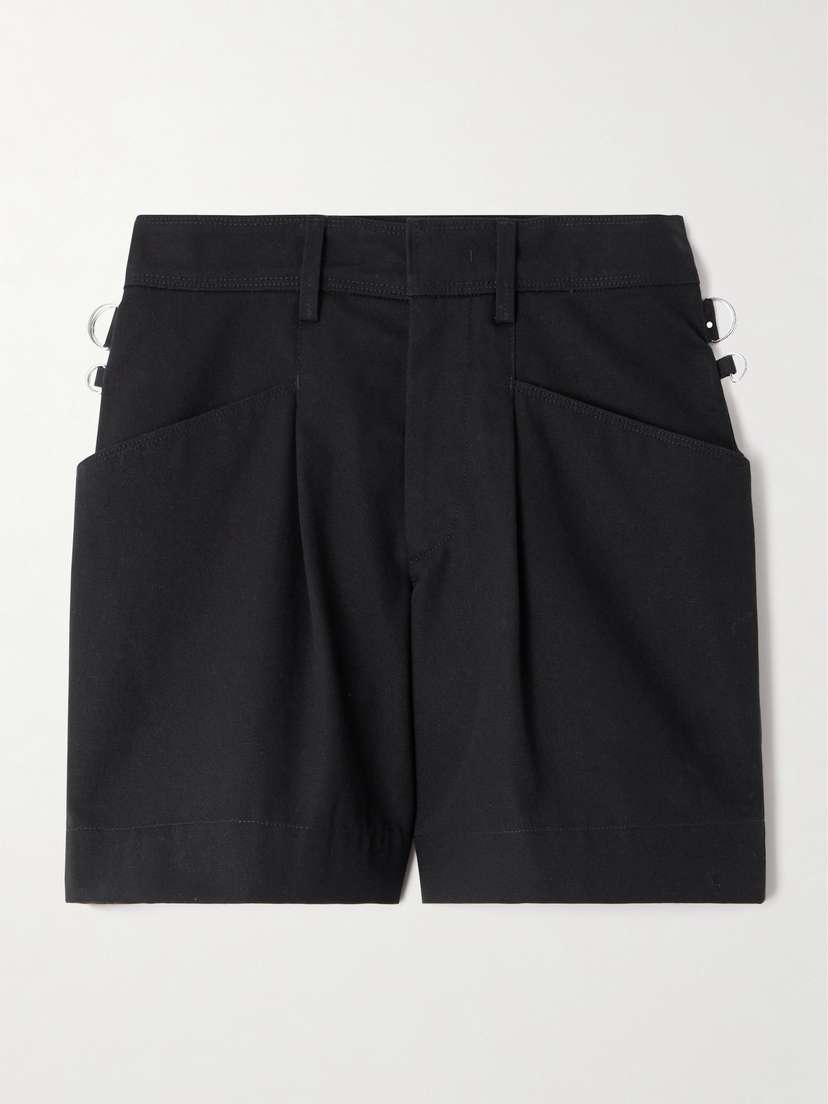 Isabel Marant Fairy Pleated Cotton-canvas Shorts