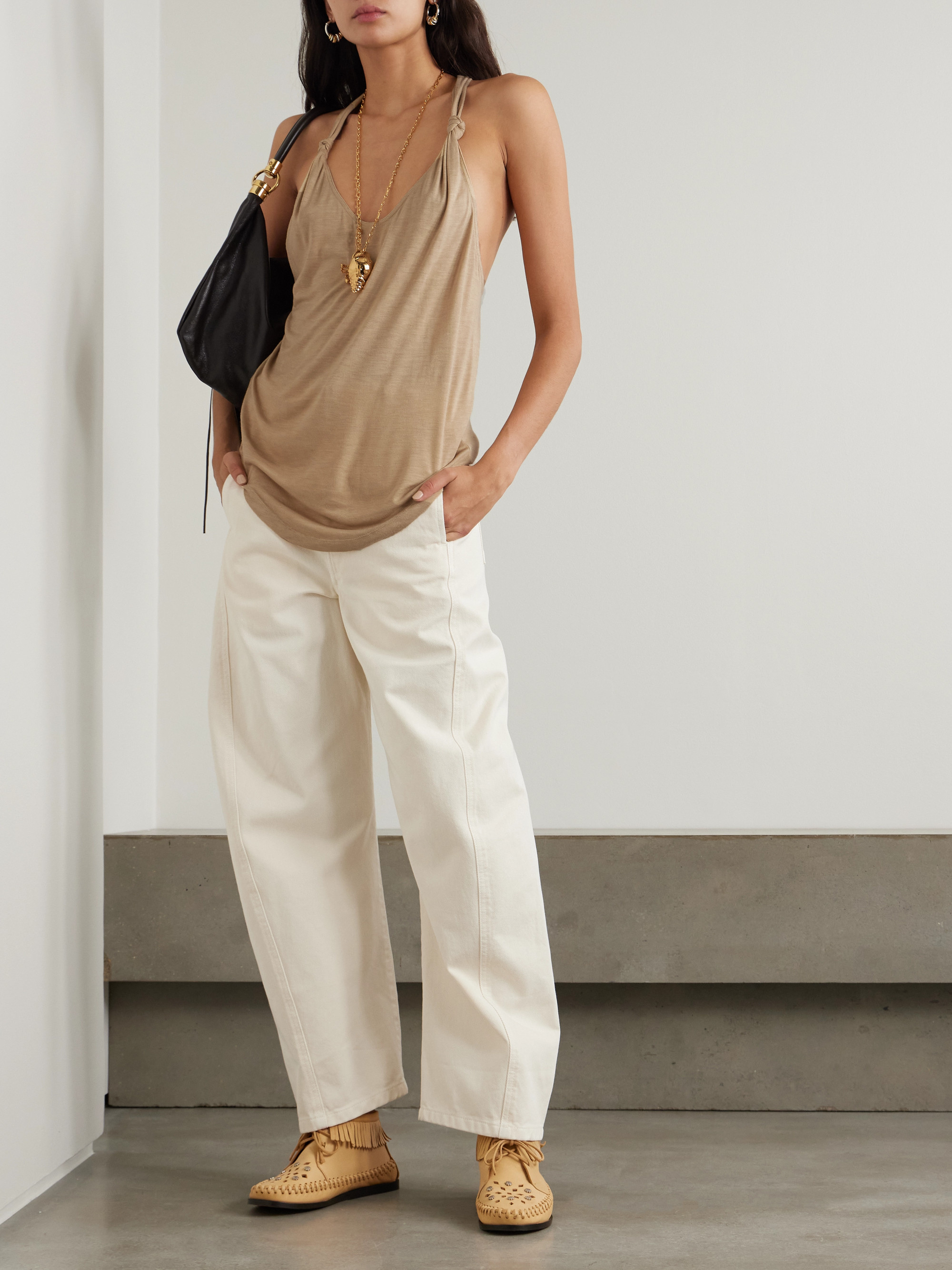 Isabel Marant - Elody knotted jersey tank top | Plush