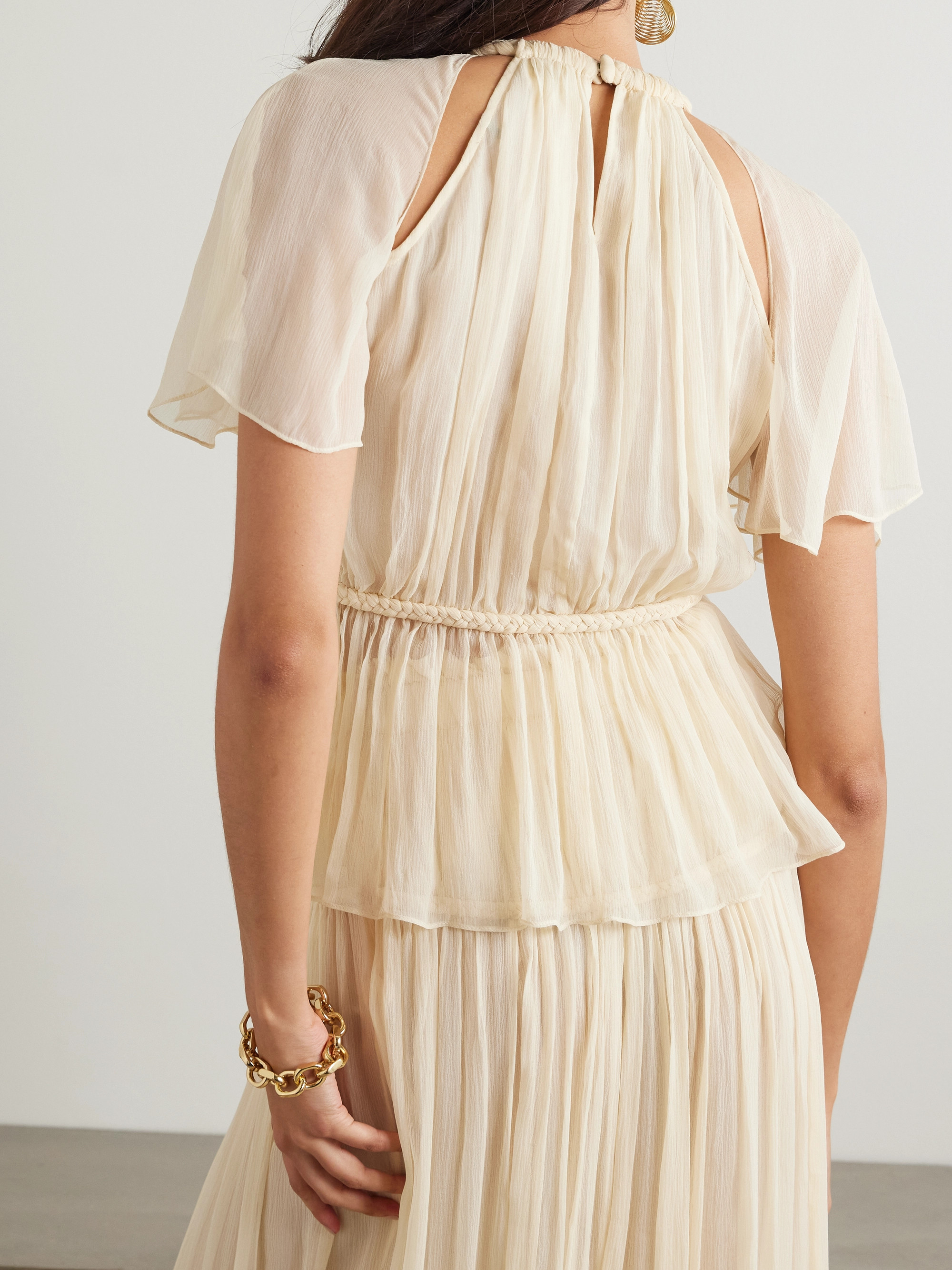 Isabel Marant - Rosaline embellished braided silk-crepon blouse