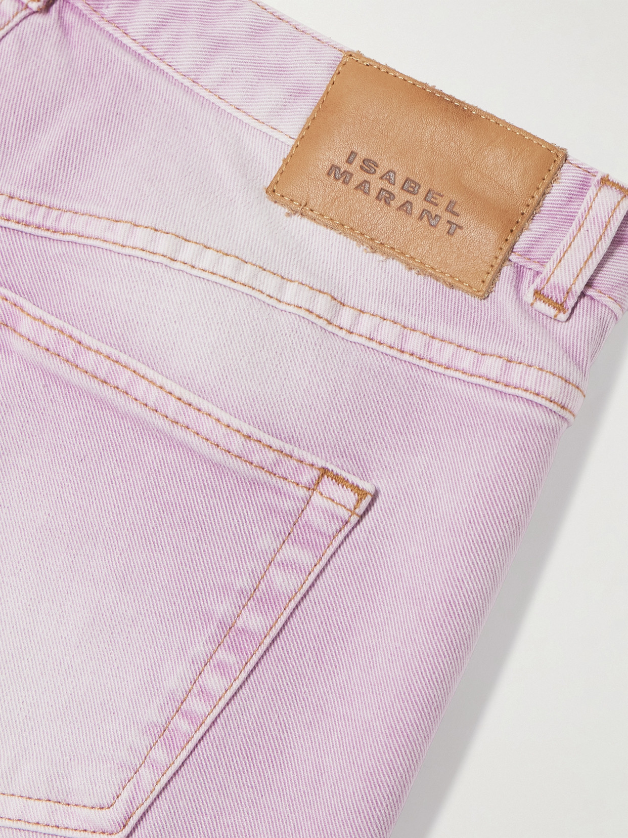 Isabel Marant Valen Lace-up Flared Jeans In Pink