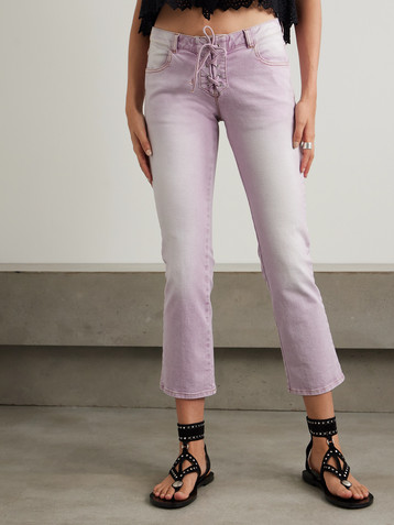 Isabel Marant Valen lace-up flared jeans