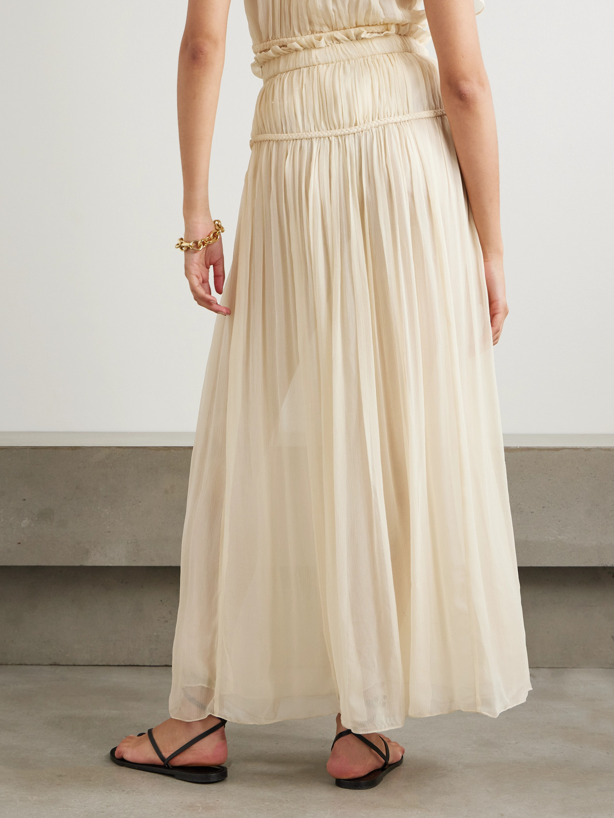 Isabel Marant Rolande Long Skirt In Neutrals