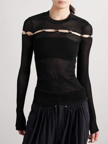 Isabel Marant Elsie embellished knitted sweater