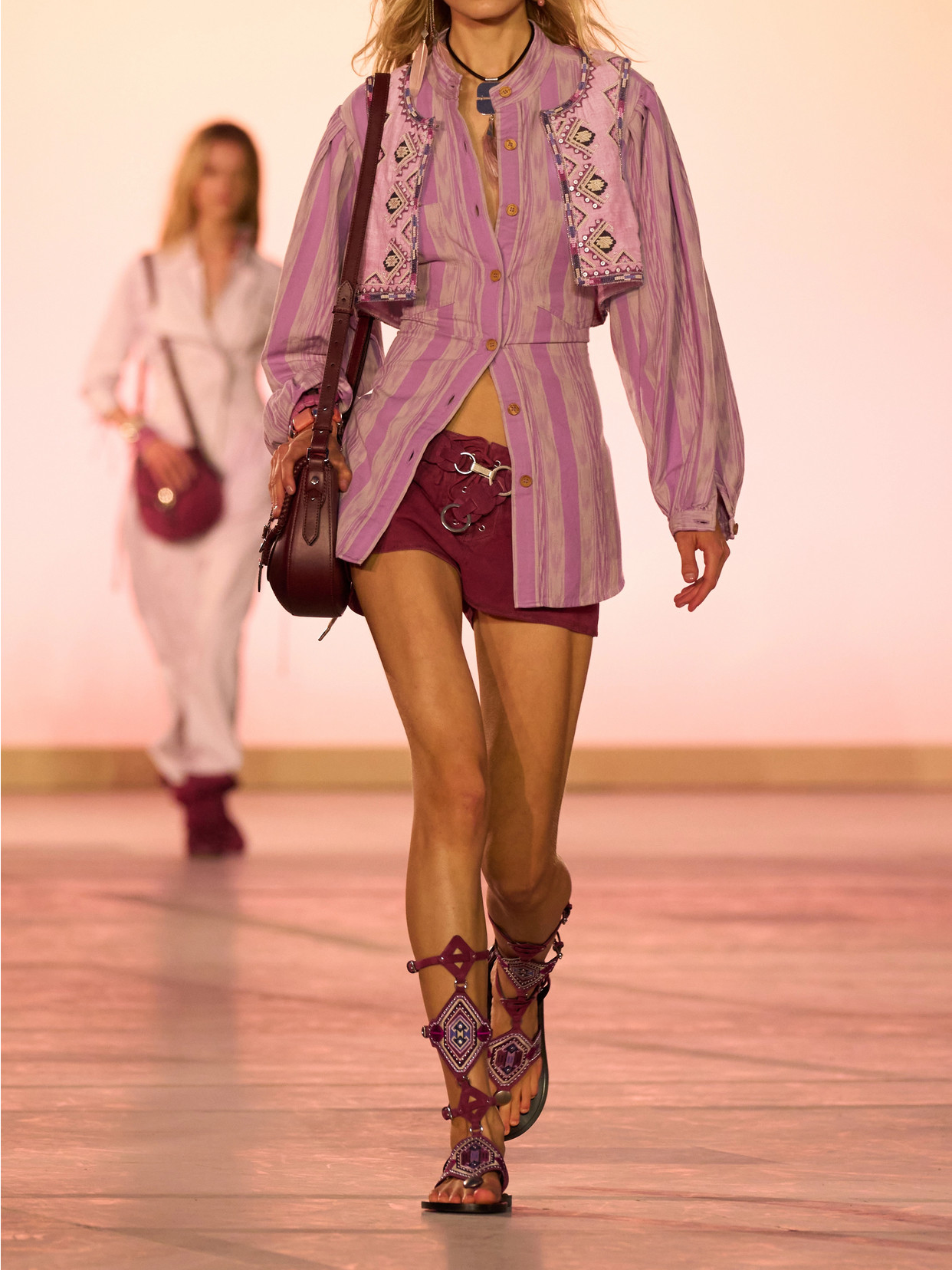 ISABEL MARANT ZAORI CROPPED EMBELLISHED EMBROIDERED SILK-GAUZE VEST