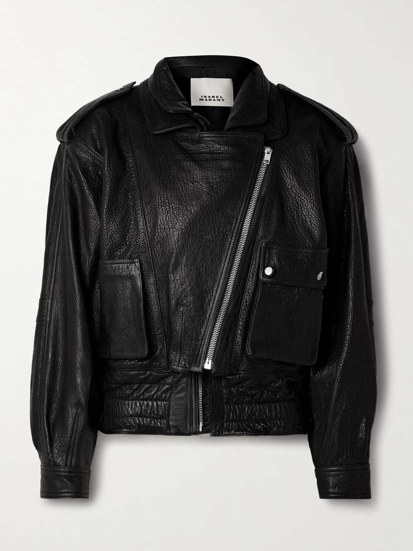 Aneli Layered Textured-leather Jacket | Image | 0