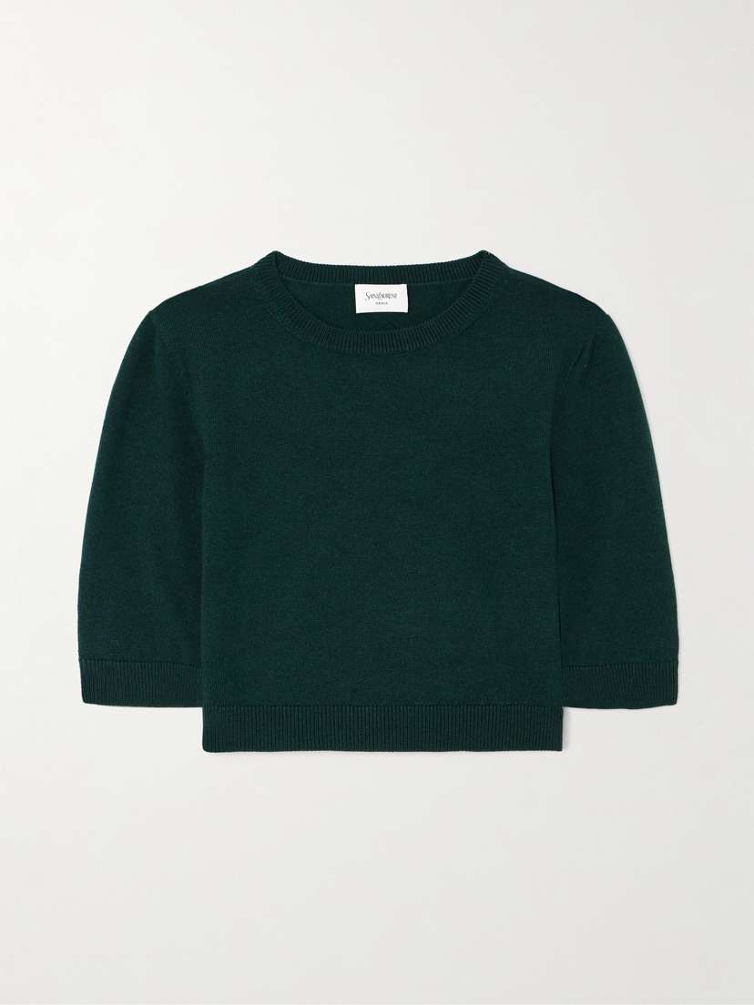 Saint Laurent Cropped Wool Sweater