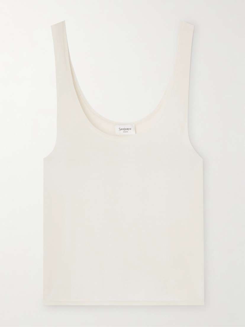 Saint Laurent Wool, Cashmere And Silk-blend Tank Top