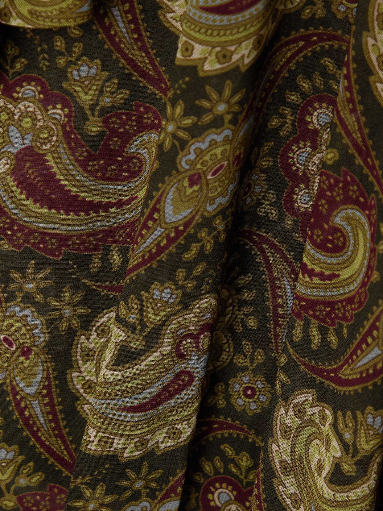 Saint Laurent Paisley Off-the-shoulder Mini Ruffled Dress In Brown