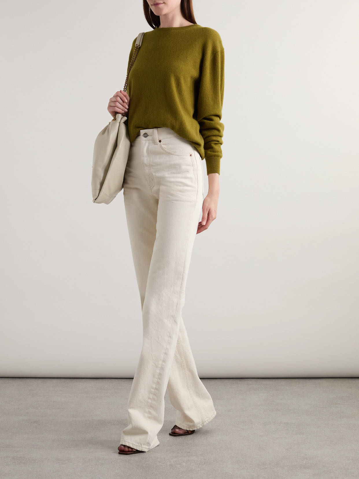 Saint Laurent Cashmere Sweater In Green