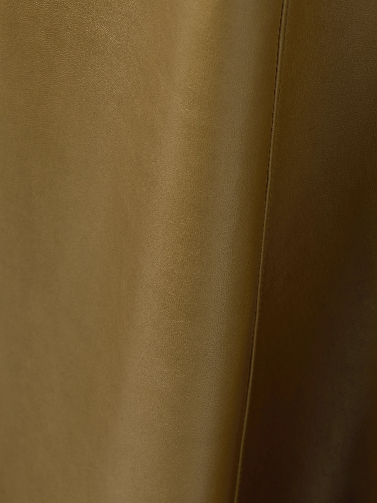 Saint Laurent Paneled Pleated Leather Midi Skirt In Green
