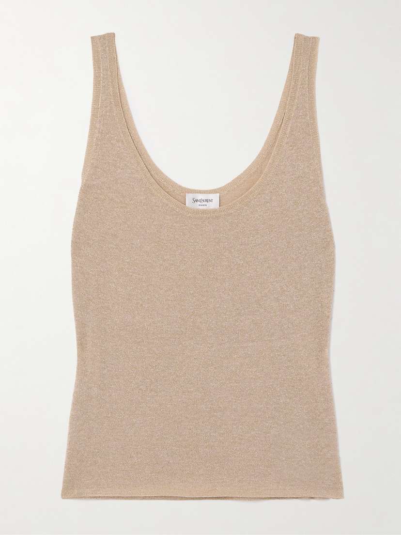 Saint Laurent Metallic Knitted Tank