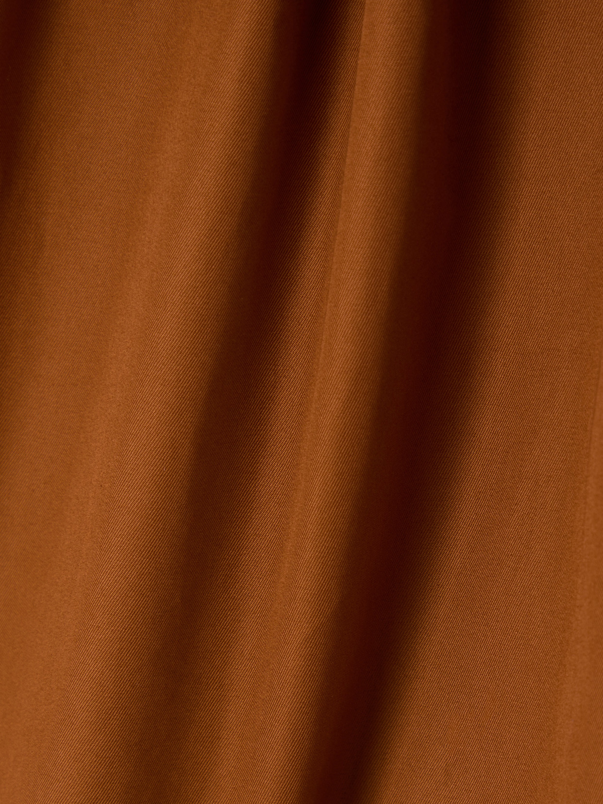 Saint Laurent Brown Ruffle Dress With Bare Shoulders In Cotton Twill Woman In Red