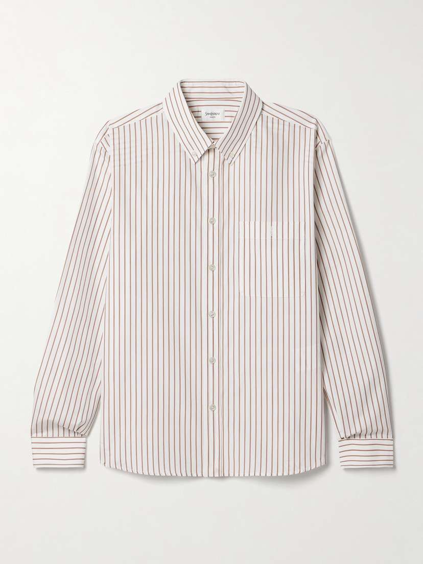 Saint Laurent Striped Cotton-poplin Shirt