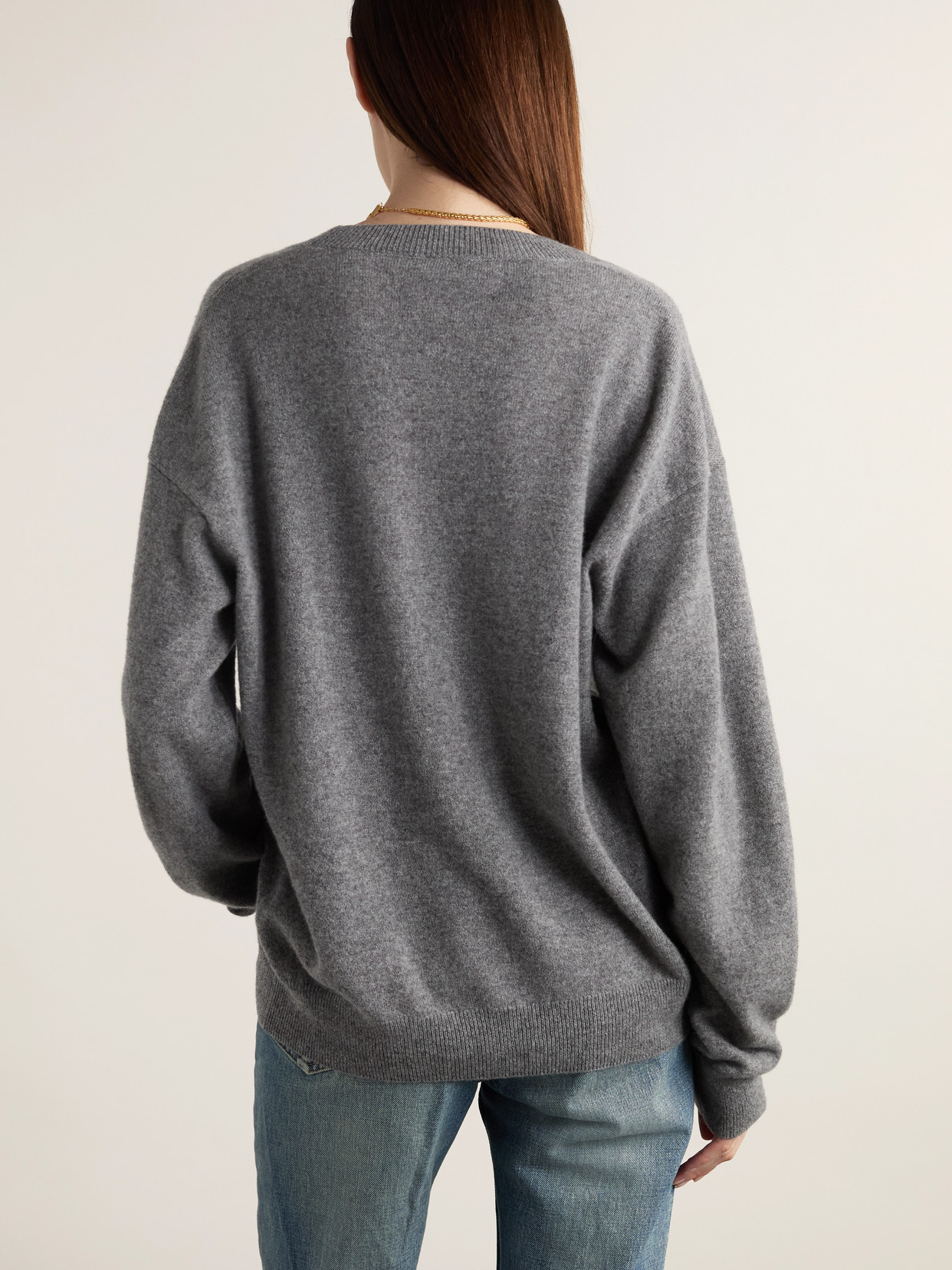 Saint Laurent Wool Sweater In Gray