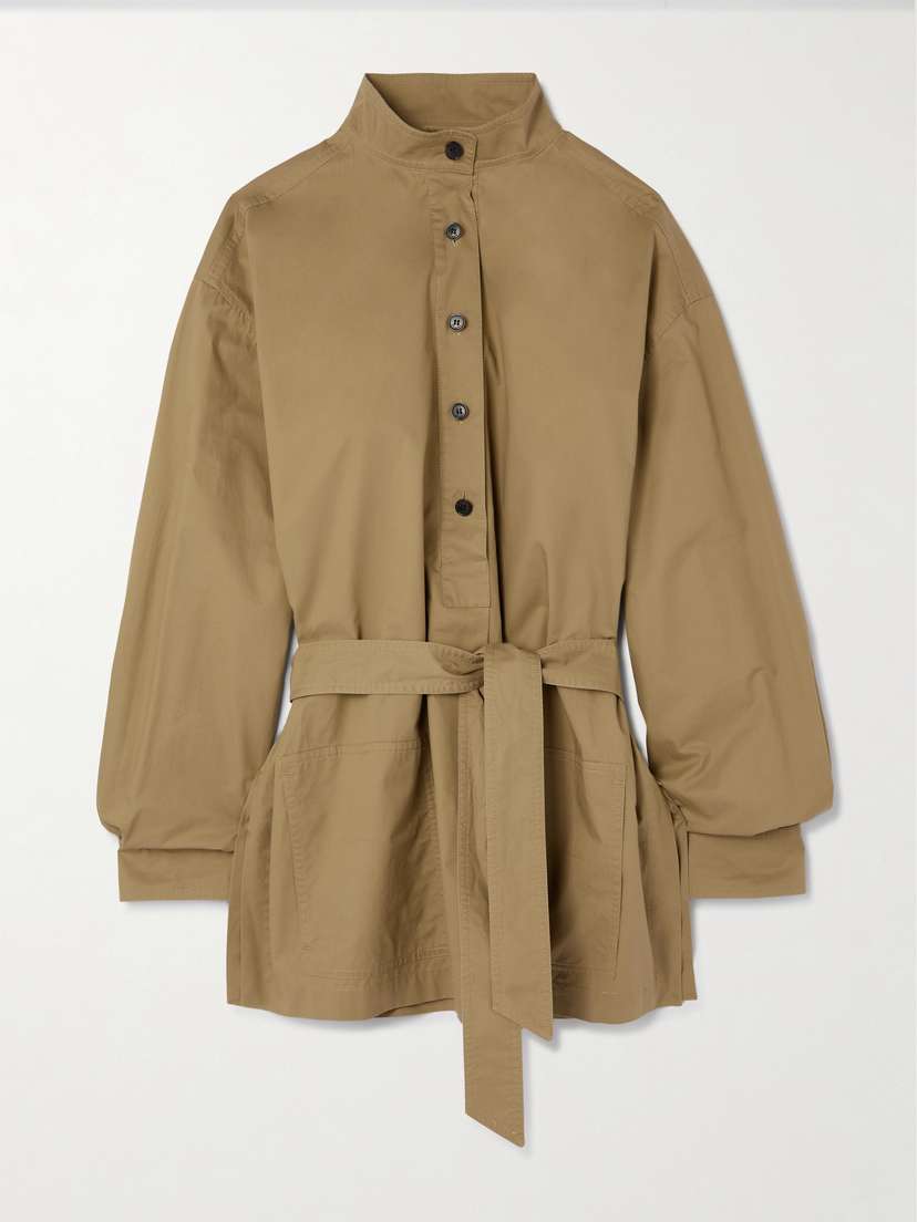 Saint Laurent Belted Cotton-poplin Shirt