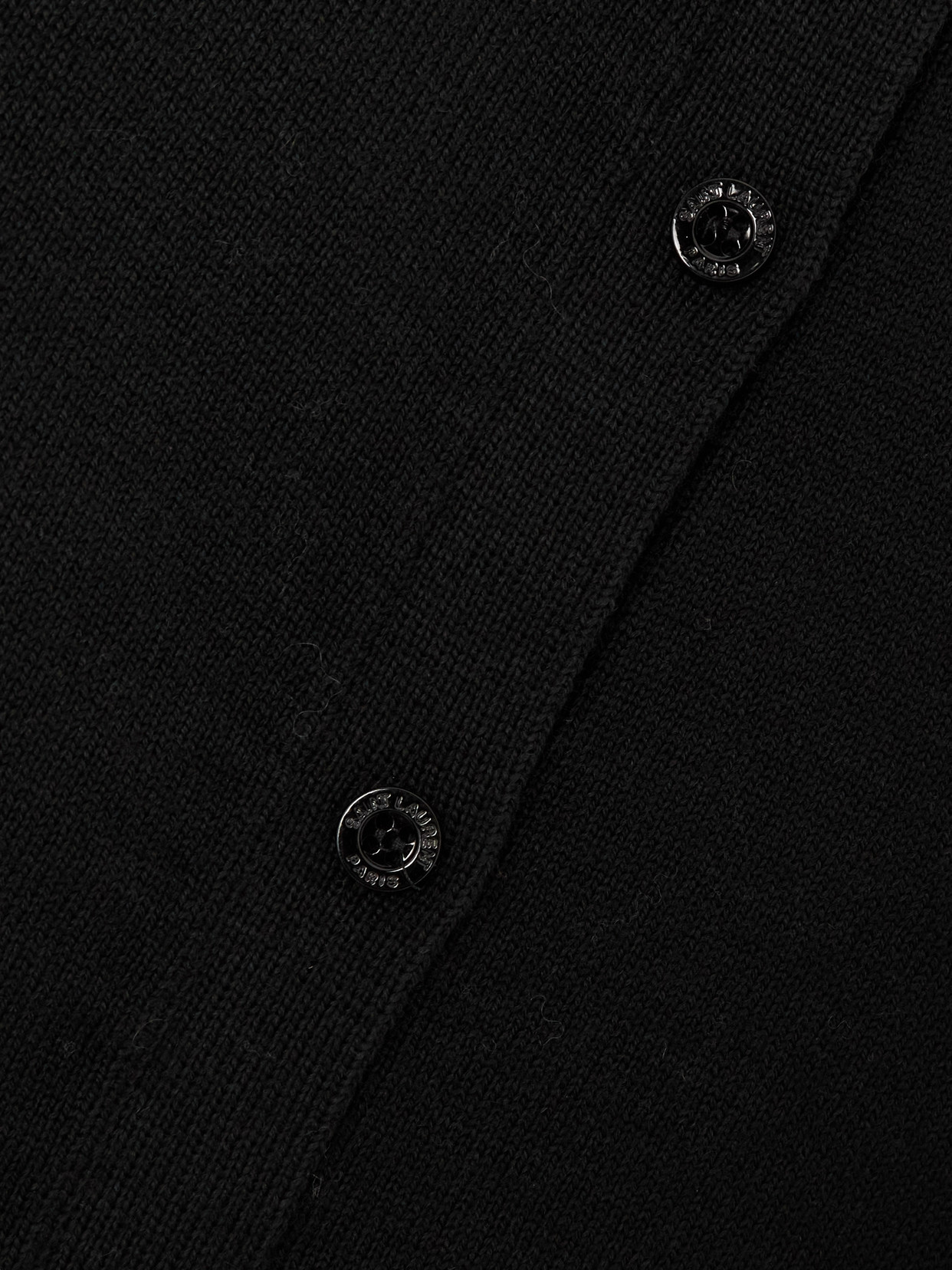 Saint Laurent Cropped Wool Cardigan In Black