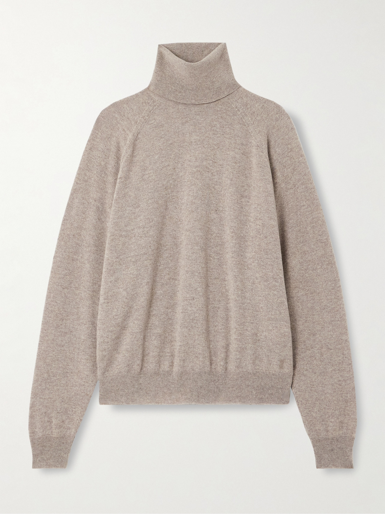 Saint Laurent Turtleneck Sweater In Cashmere In Neutrals
