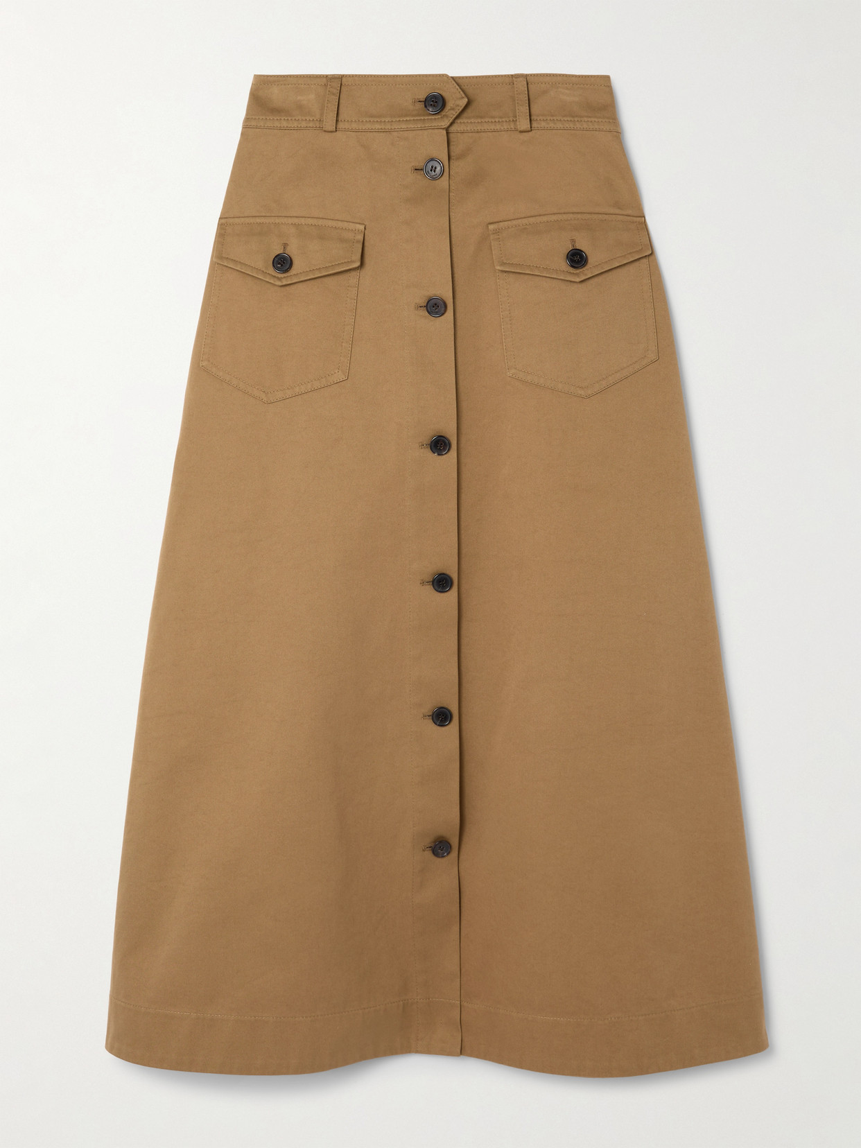 Saint Laurent Midi Skirt In Neutrals