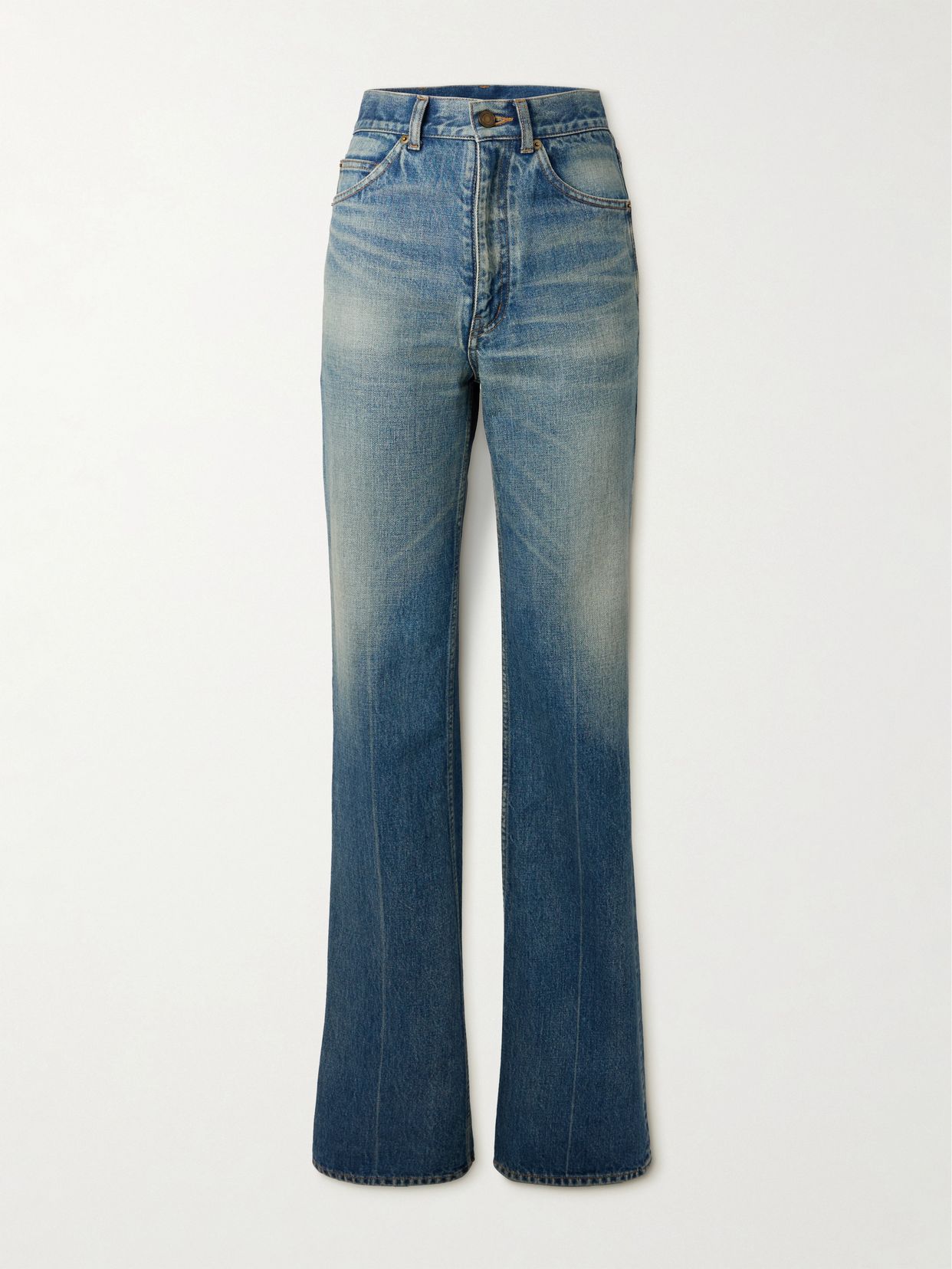 High-rise bootcut jeans