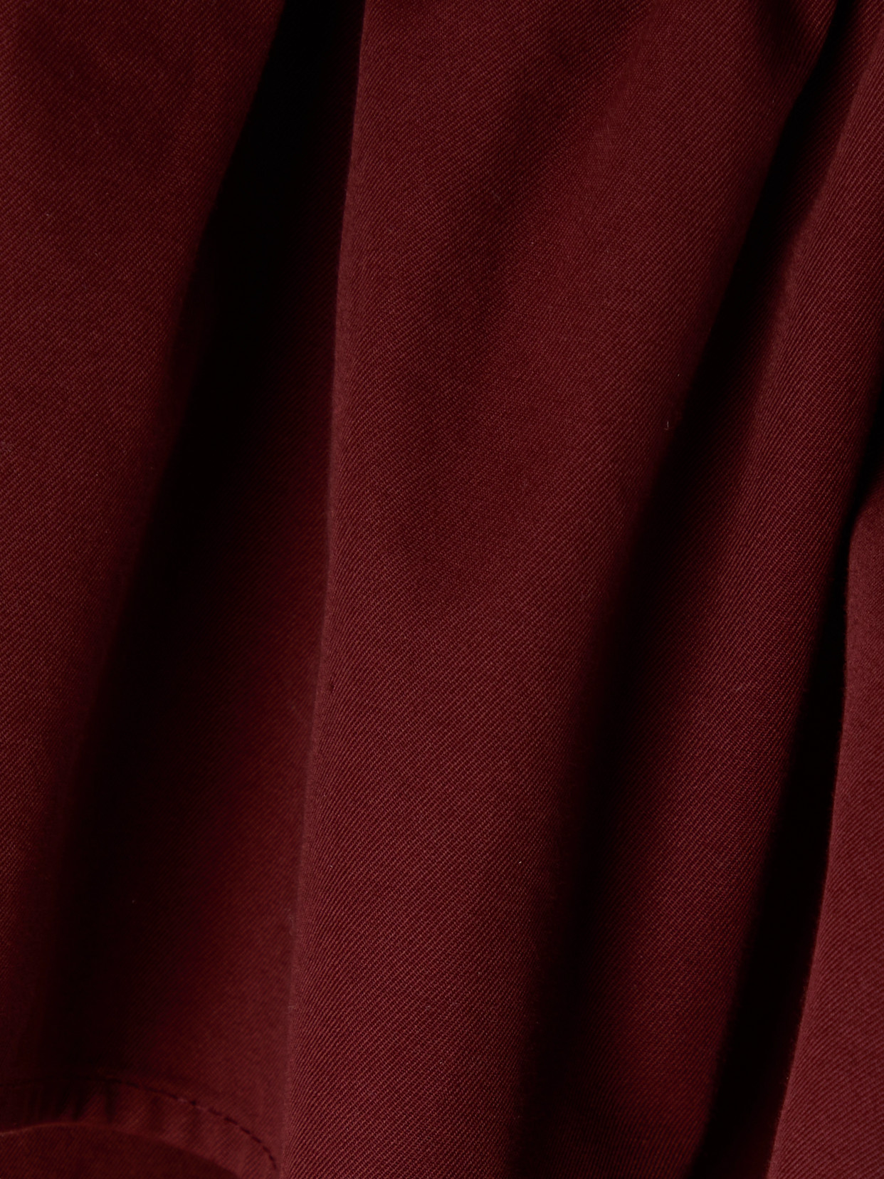 Saint Laurent Cotton Twill Mini Dress In Red