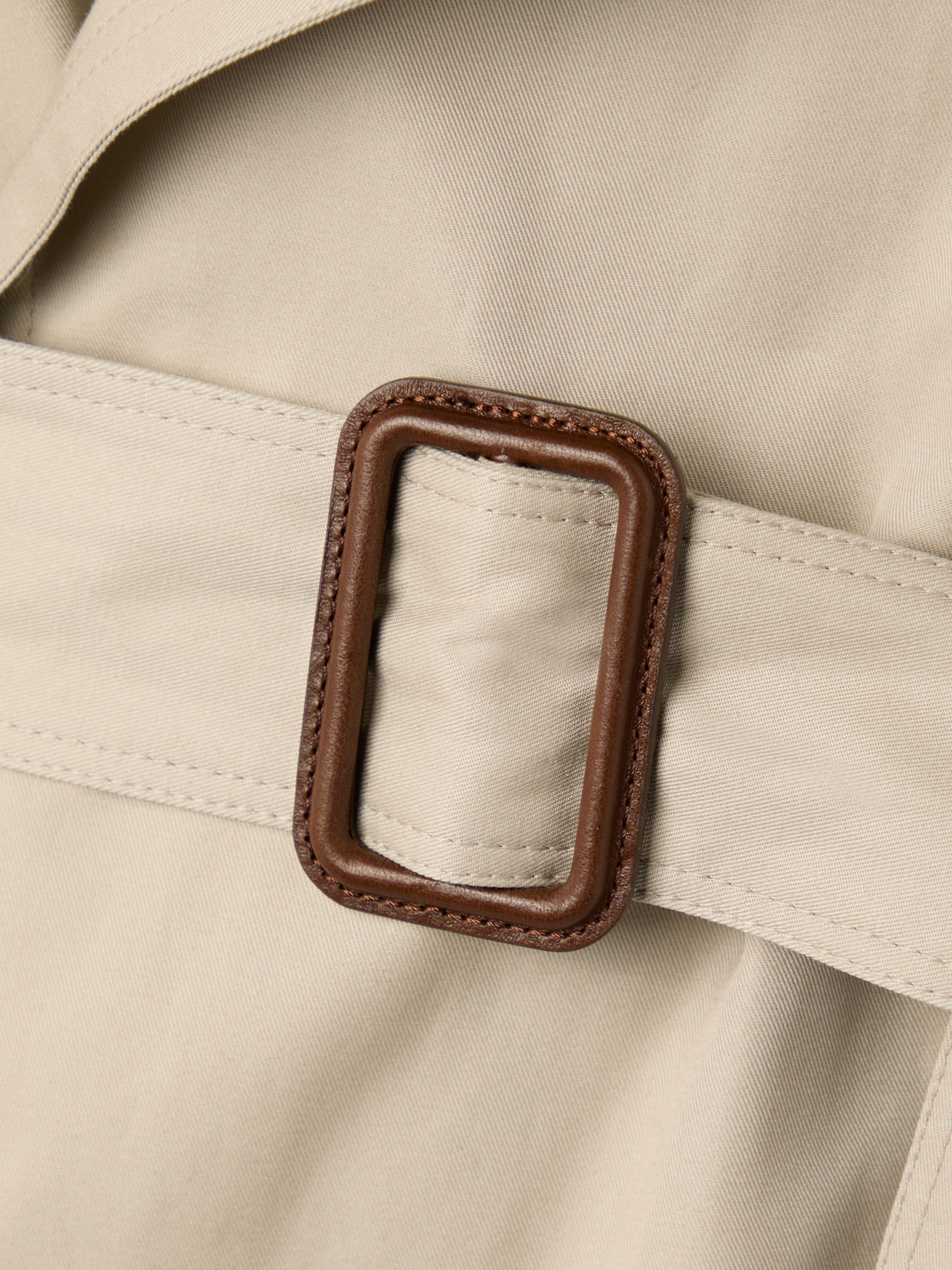 Saint Laurent Maxi Trench Coat In Neutrals