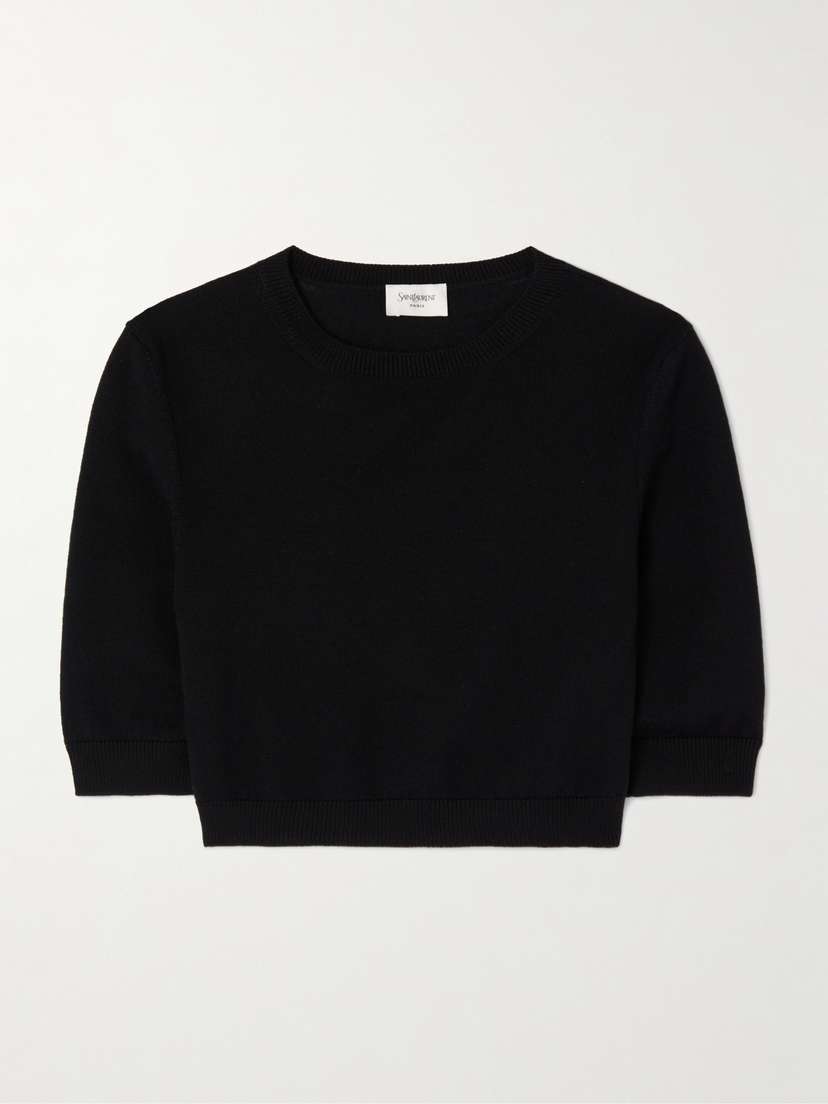 Saint Laurent Cropped Wool Sweater