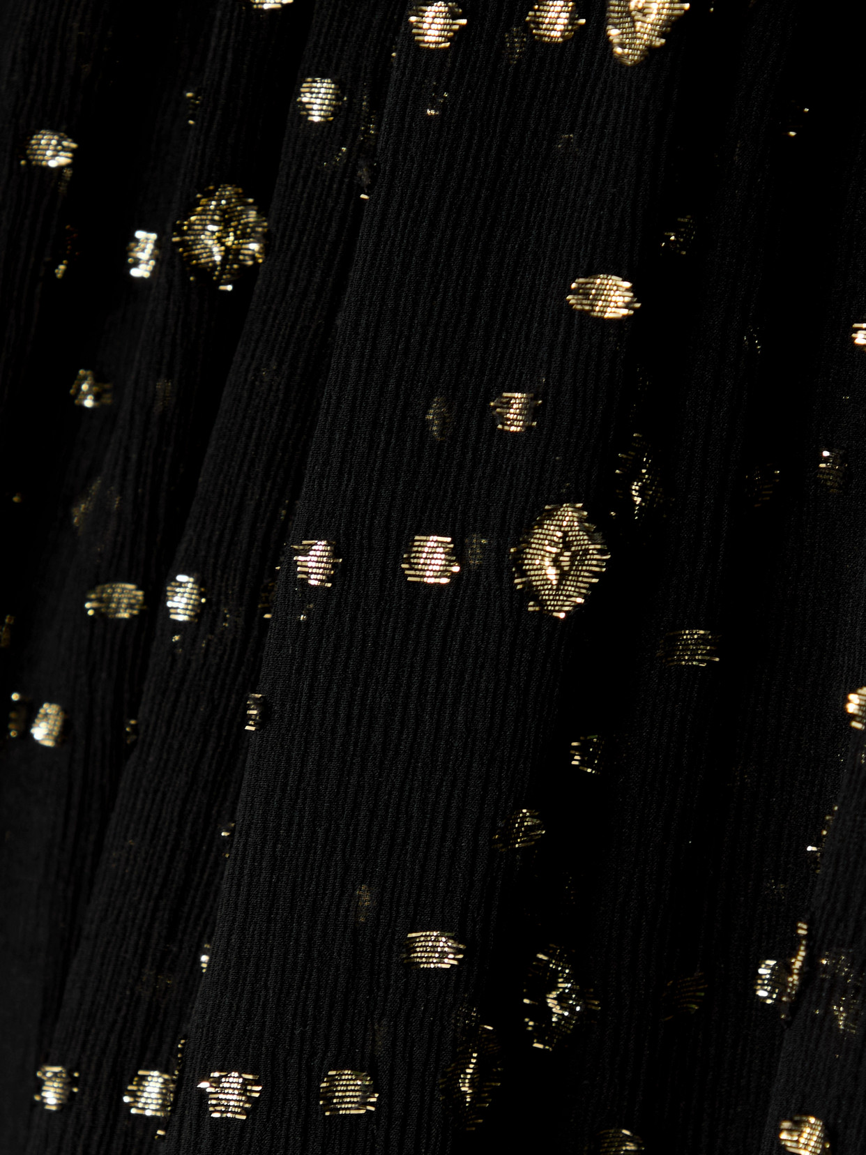 Saint Laurent Embroidered Crepe Blouse In Black